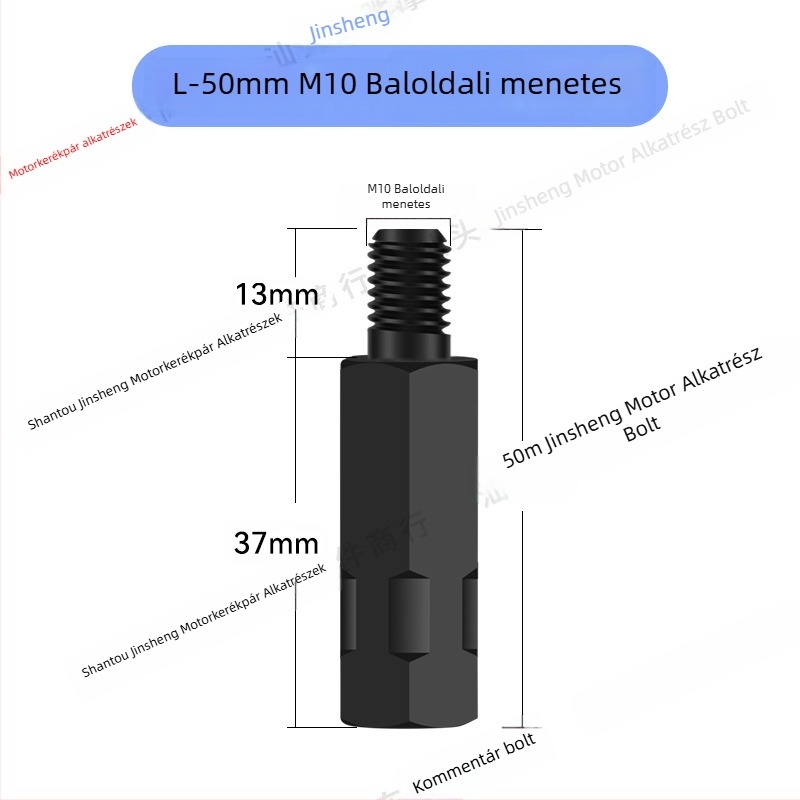 Magasító csavar tükrökhöz – adapter elektromos motorkerékpárhoz | Anyag: alumíniumötvözet; Márka: JS; Stílus: magasító csavar