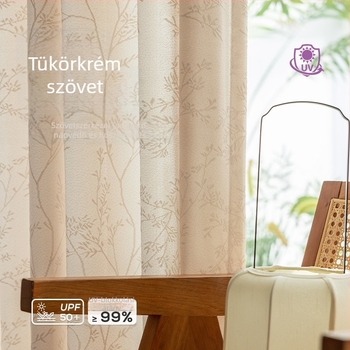 XXC Poliészter Jacquard gézfüggöny – Átlátható és fedő funkcióval – Nappali, dolgozószoba, étterem, bejárat – Friss stílus