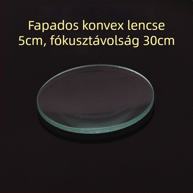 Optikai oktató készlet középiskolai fizikához: bikonvex, planokonvex és bikonkáv lencsék kísérletekhez