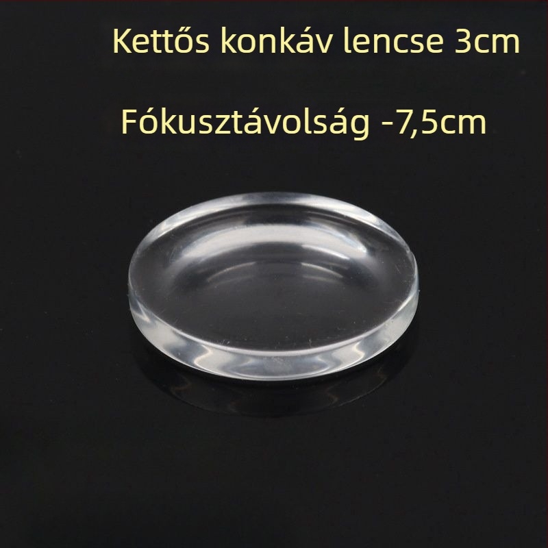 Optikai oktató készlet középiskolai fizikához: bikonvex, planokonvex és bikonkáv lencsék kísérletekhez