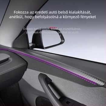 Tesla Model Y ajtó díszítő matricák – ABS anyag, kompatibilis automata váltóval, belső panel védelme