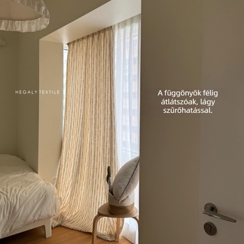 Sávos függöny, Japán stílus, poliészter Jacquard, félárnyékolás 40–70%, nappali/hálószoba/iroda