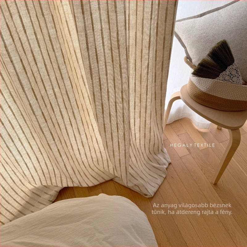 Sávos függöny, Japán stílus, poliészter Jacquard, félárnyékolás 40–70%, nappali/hálószoba/iroda