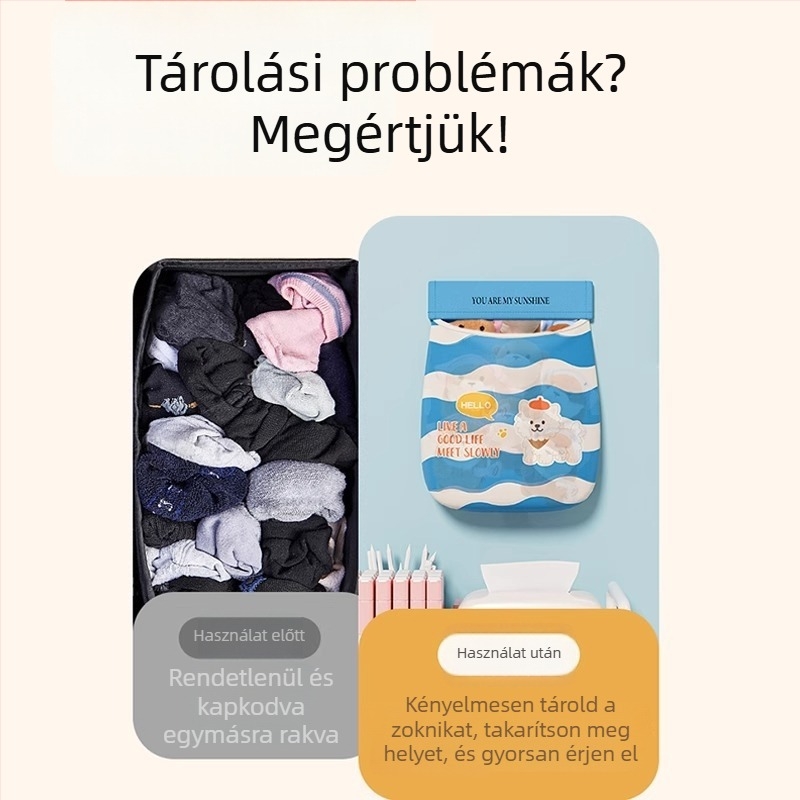 Falas hálós tárolótáska, poliészter, nagy kapacitású, többfunkciós