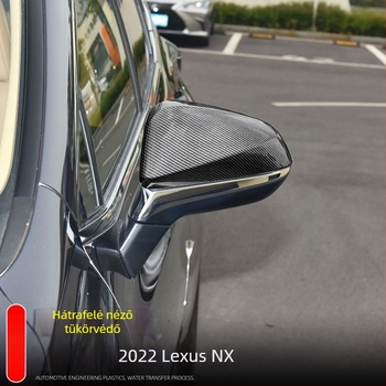 Lexus NX hátsó tükörfedél matrica - ABS, karbonszálas minta, ragasztott telepítés