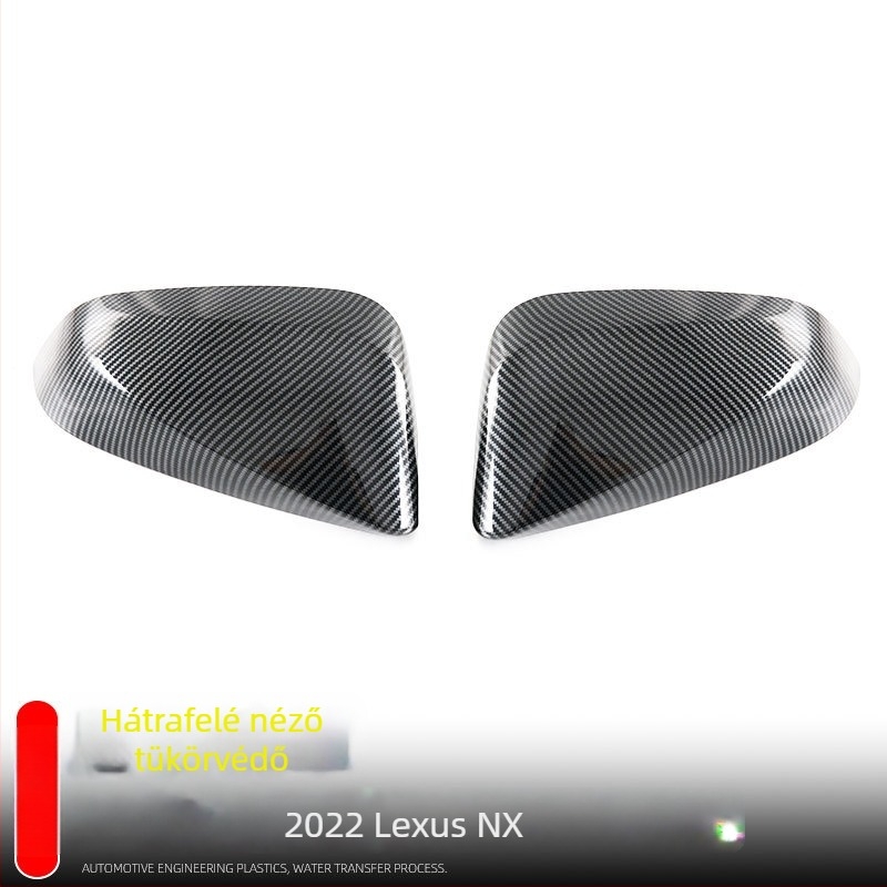 Lexus NX hátsó tükörfedél matrica - ABS, karbonszálas minta, ragasztott telepítés