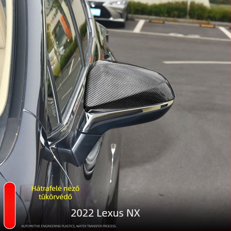 Lexus NX hátsó tükörfedél matrica - ABS, karbonszálas minta, ragasztott telepítés