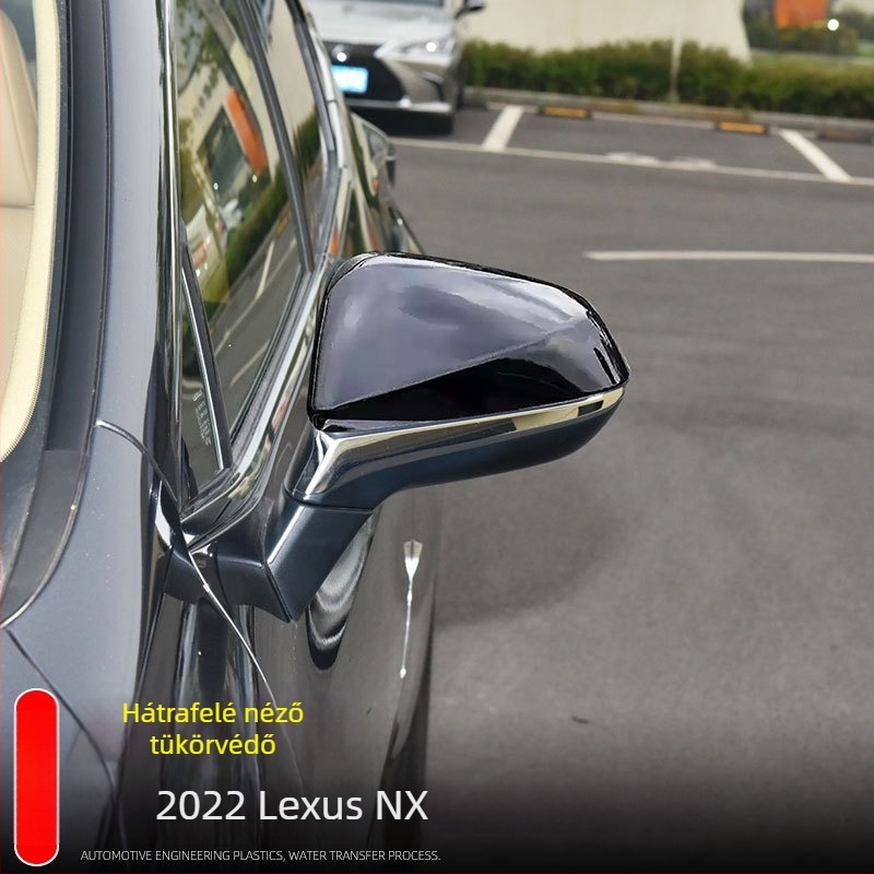 Lexus NX hátsó tükörfedél matrica - ABS, karbonszálas minta, ragasztott telepítés