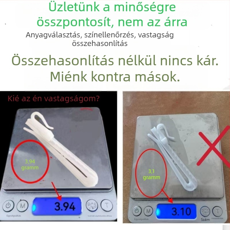 Koreai stílusú plisírozott függönyhorgok, állítható hajlított kampó, egyetlen kampó, ultra vastag nano kiegészítők