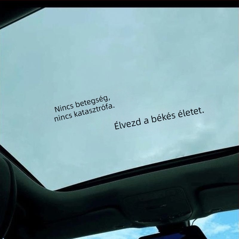 Autó napfénytető feliratok – személyre szabott, kreatív tetődekoráció, hátsó ablak matrica