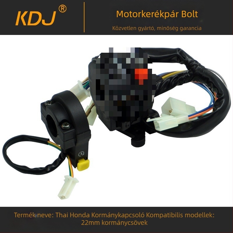 Wave110 motorkerékpár kormánykapcsoló-összeszerelés görbült karhoz (Modell: Taiwan XRM110)