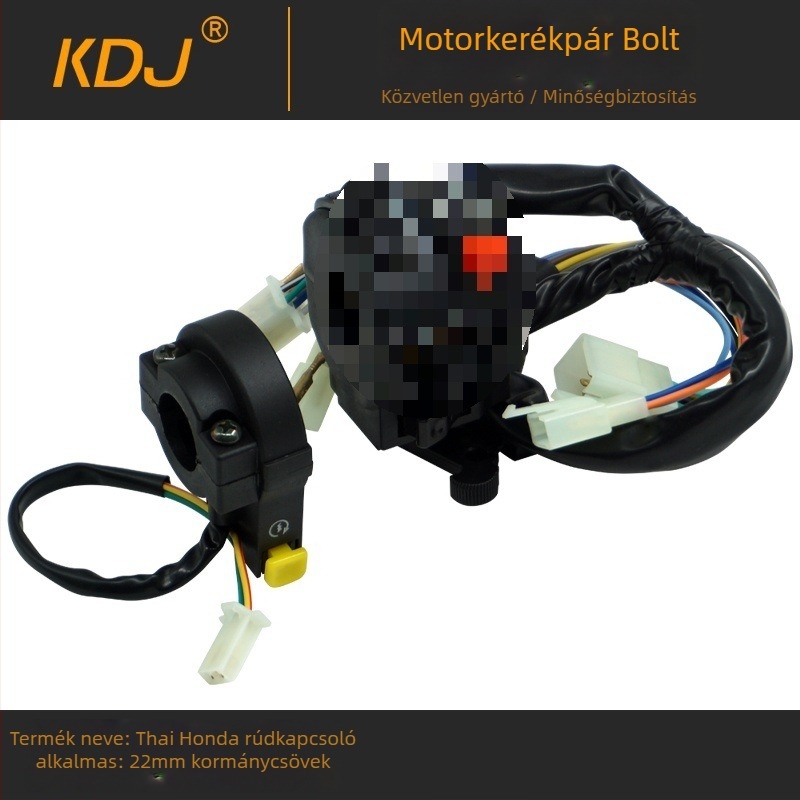 Wave110 motorkerékpár kormánykapcsoló-összeszerelés görbült karhoz (Modell: Taiwan XRM110)