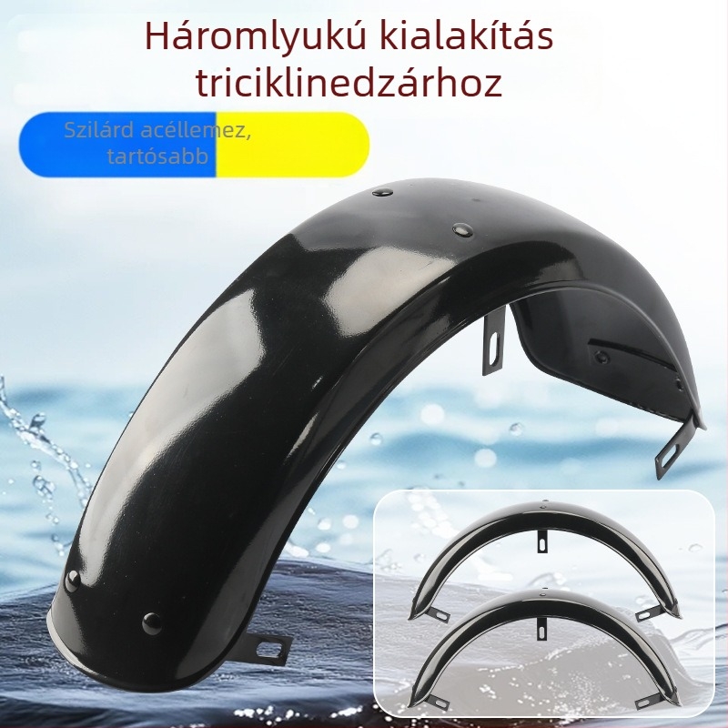 Elektromos háromkerekű és négykerekű tricikli hátsó kerék sárvédő — ötvözet, vastagított változat, univerzális illesztés