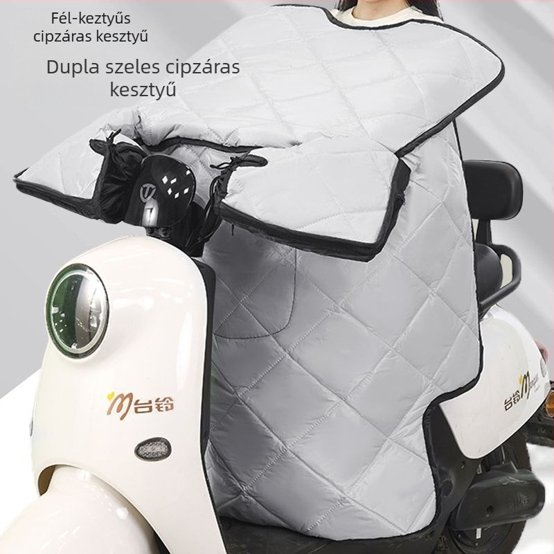 Kapucszerű szélvédő takaró elektromos járművekhez, közepes vastagságú, kétoldalas vízálló, univerzális minden évszakban