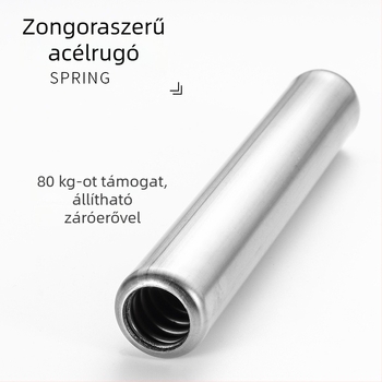 Rejtett ajtócsukó fa ajtókhoz, automatikus zárás, öntött alumínium test, modern minimalista dizájn