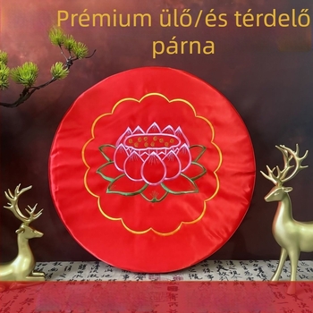 Pamut futon meditációs matrac – kör alakú lótusz párna otthoni használatra, kínai stílus, gyöngy pamut töltet