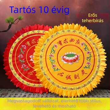 Pamut futon meditációs matrac – kör alakú lótusz párna otthoni használatra, kínai stílus, gyöngy pamut töltet