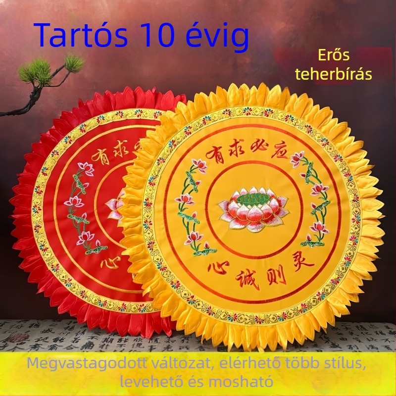 Pamut futon meditációs matrac – kör alakú lótusz párna otthoni használatra, kínai stílus, gyöngy pamut töltet