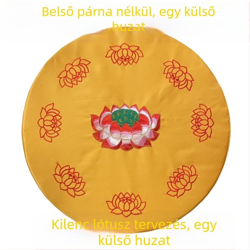 Pamut futon meditációs matrac – kör alakú lótusz párna otthoni használatra, kínai stílus, gyöngy pamut töltet