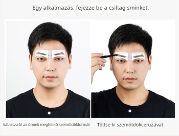 Han Zi-Lei férfi szemöldök matricák készlete – 12 formák kezdőknek