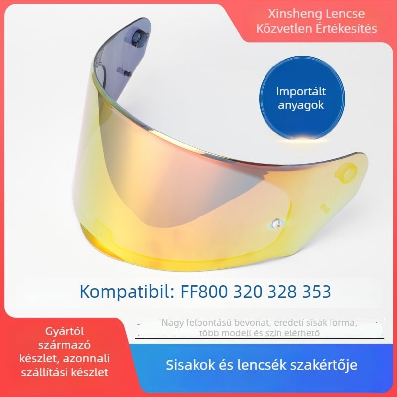 FF800 bukósisak lencse, modell FF800, motoros sisakhoz, testreszabható feldolgozás