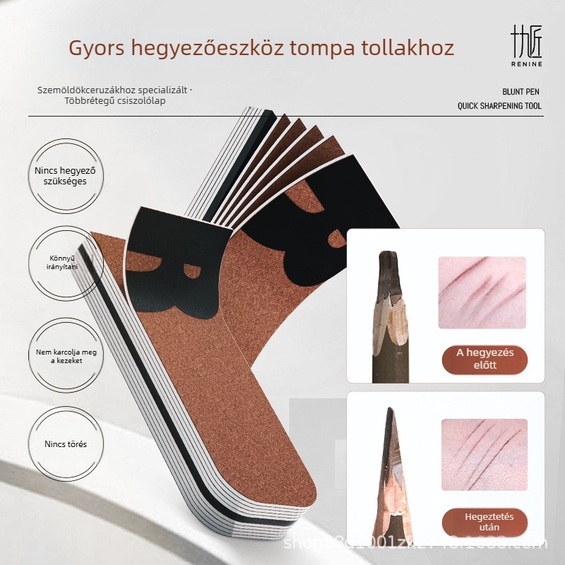 Szemöldök ceruza élező eszköz finom csiszolópapírral és polírozó szalaggal mindennapi felhasználásra
