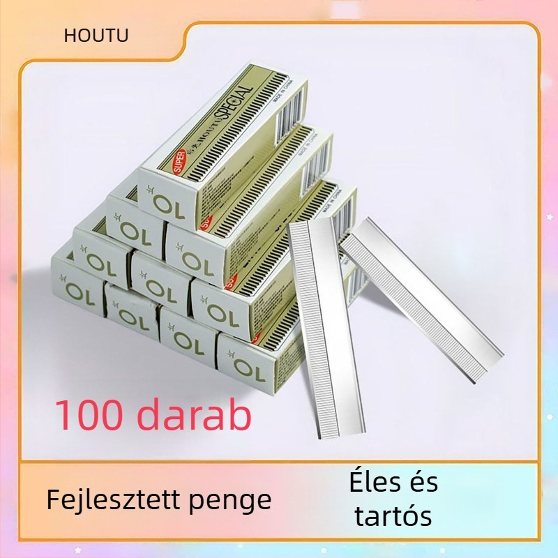 Szemöldökborotva szénacélból, egyoldalú hullámos penge, sminkes szemöldökformázó eszköz