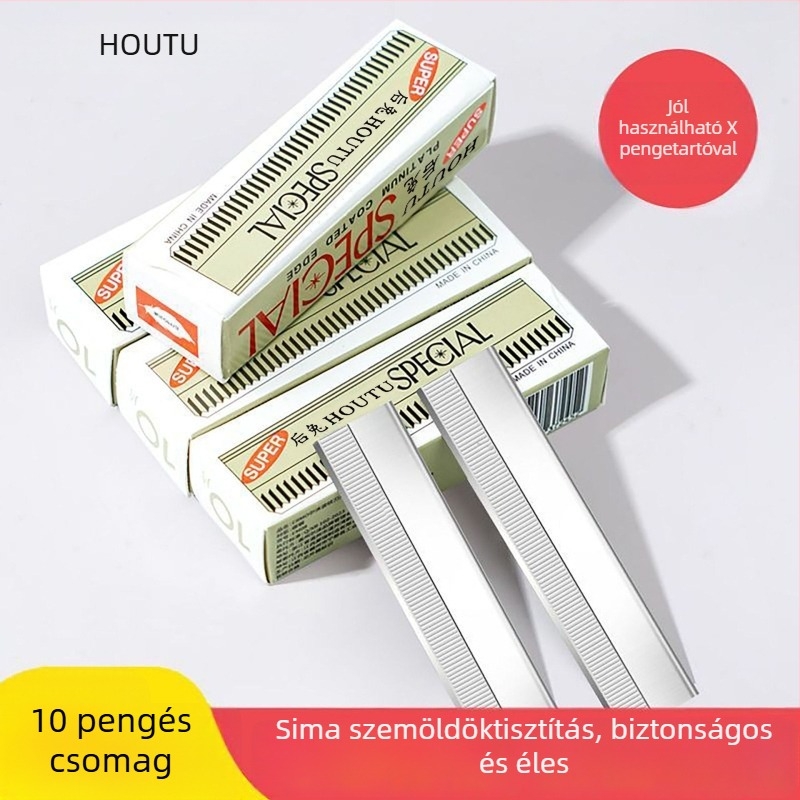 Szemöldökborotva szénacélból, egyoldalú hullámos penge, sminkes szemöldökformázó eszköz