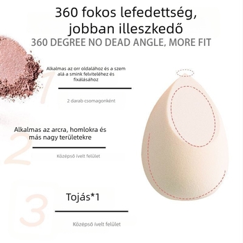 Minman Szépségtojás, hidrofíliás poliuretán, puha és környezetbarát, forma tompa vagy testre szabható