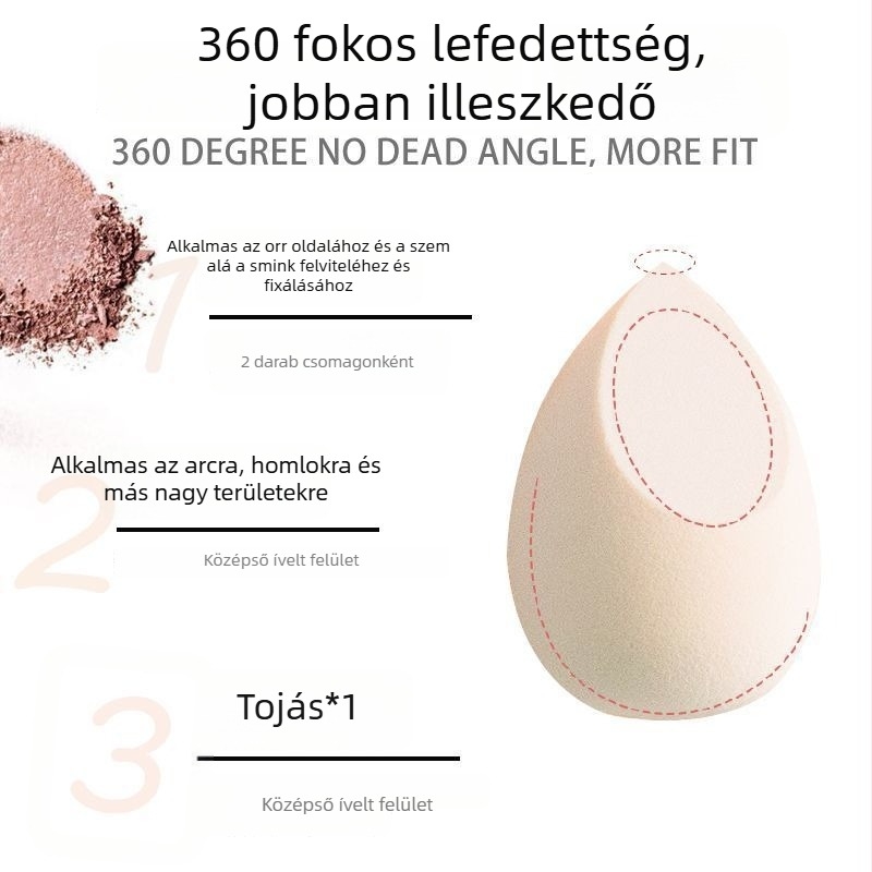 Minman Szépségtojás, hidrofíliás poliuretán, puha és környezetbarát, forma tompa vagy testre szabható