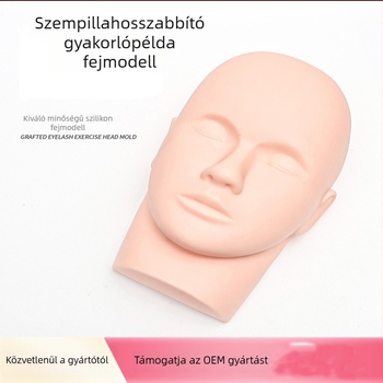 Szilikonból készült szempilla gyakorló fej kezdőknek, 402 g, Eredet: Kína