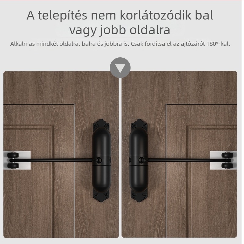 TL-58 ajtócsukó, csendes zárás, állítható, automatikus zárás, öntött alumínium