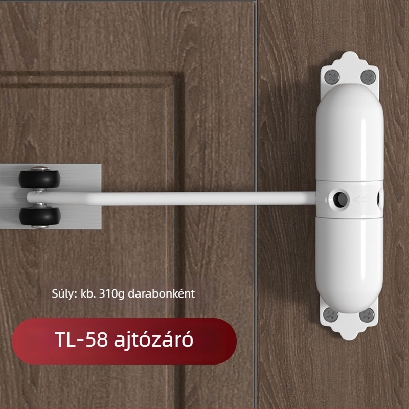 TL-58 ajtócsukó, csendes zárás, állítható, automatikus zárás, öntött alumínium