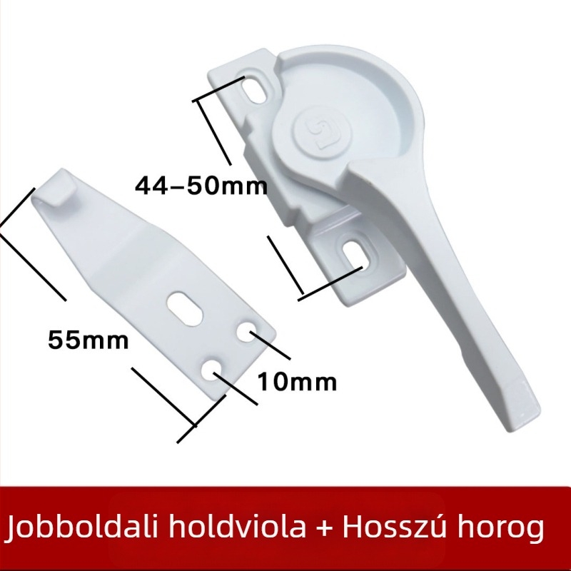 Csúszó ablak zár alumíniumötvözetből, Crescent lock, modern letisztult dizájn