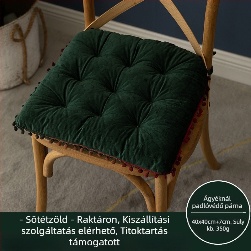 Étkezőszék párna, anti-slip, holland velúr, poliészter anyagból, PP gyapot töltés, testreszabás elérhető