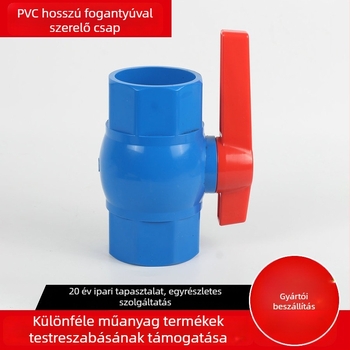 PVC golyóscsap, kézi működtetés, menetes csatlakozás, vízhez, normál hőmérséklet