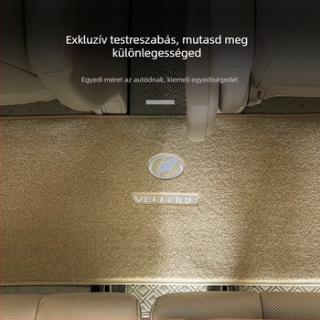 Háromsoros autópadlószőnyeg-készlet Toyota Alphard 20-as sorozathoz és Vellfire 30-as sorozathoz, kasmír utánzat, 12 mm vastagság, testreszabható kivitel, logóval