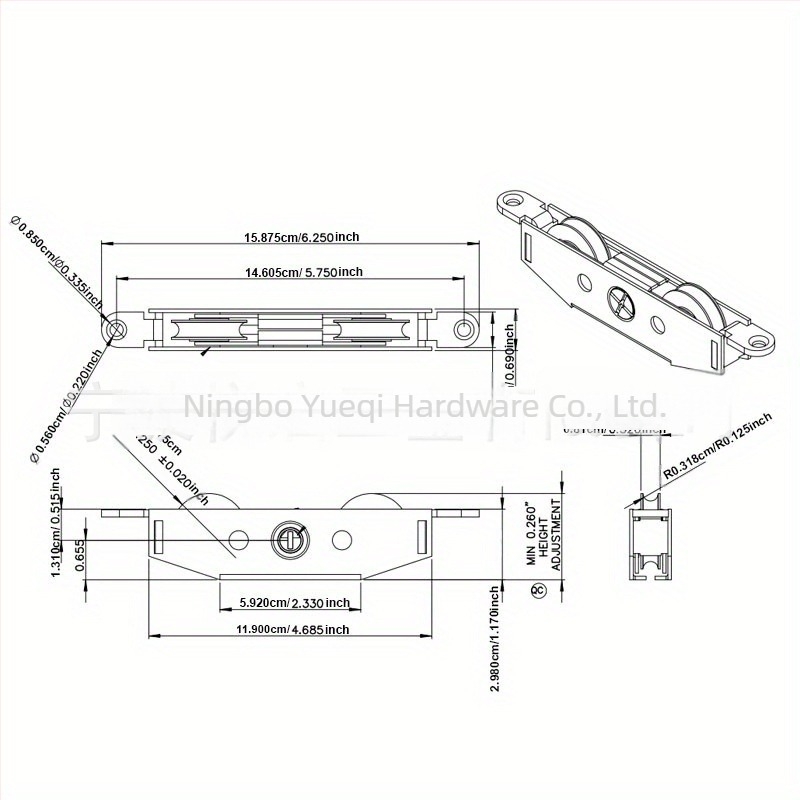 Csúszóajtó és ablak görgő — vas/rozsdamentes acél, Ph03, terasz mennyezeti üvegajtókhoz, modern stílus