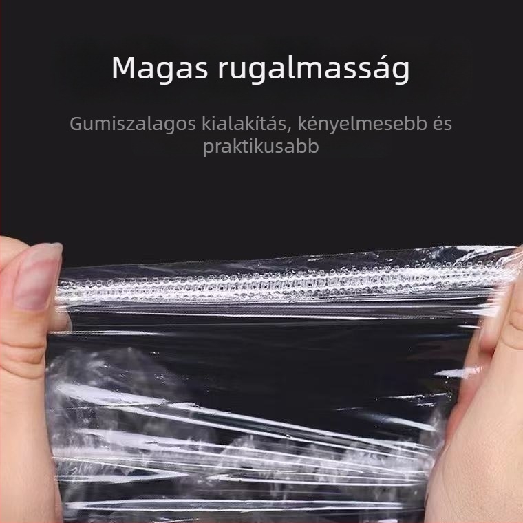 Egyszer használatos arcmedencés zacskók, rugalmas nyílással, szalonhasználatra, 100 db/csomag