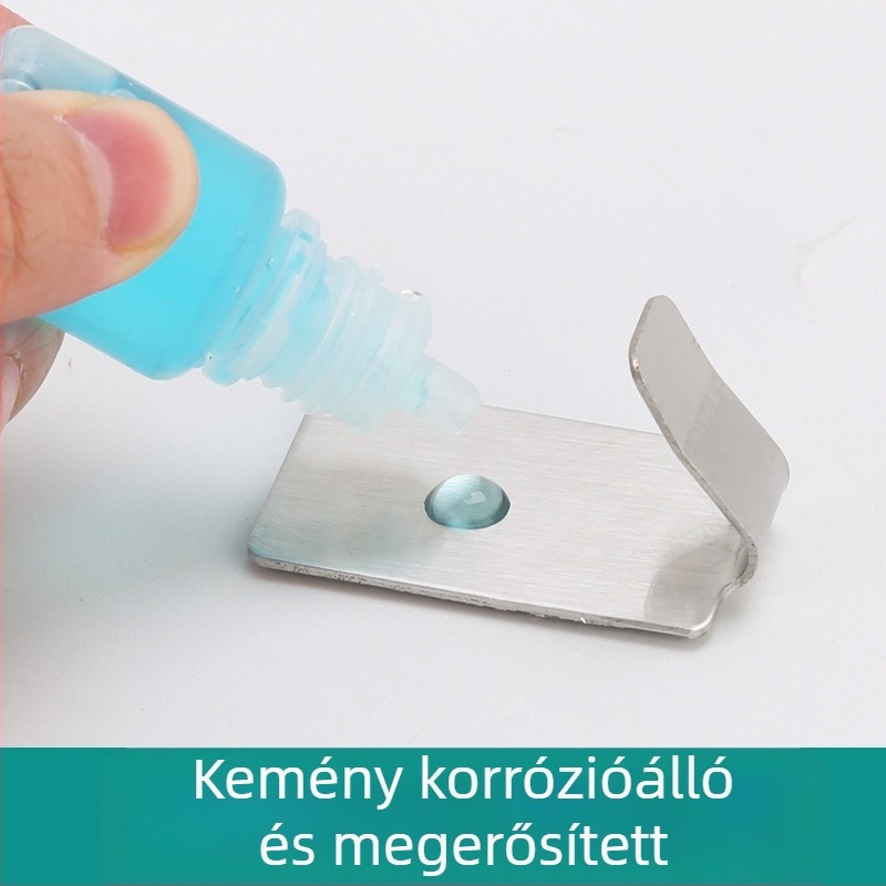 Ragasztó kampó, rozsdamentes acélból, falra szerelhető, egyetlen kampó, teher 0–1 kg