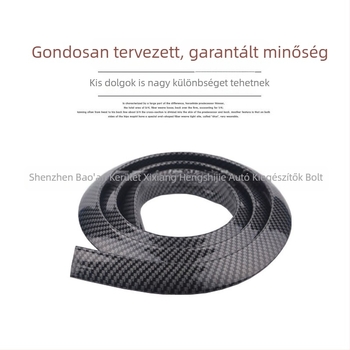 Universális 3D karbon textúrájú gumiból készült kerék szemöldök dekoratív sáv, modell 30256