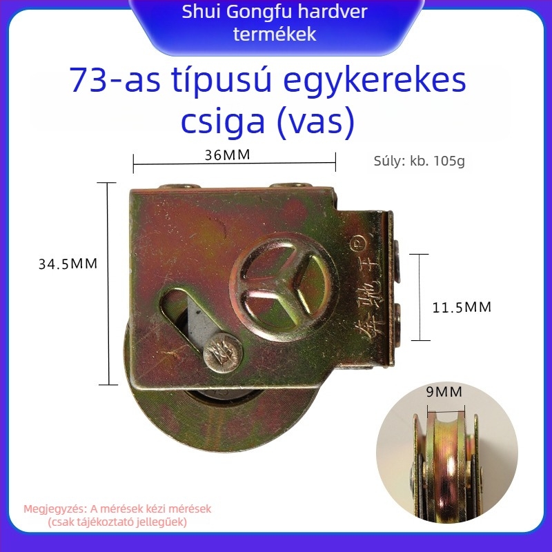Mercedes King Vintage 73 csúszó ajtó- és ablak görgők csapágyakkal, halk vas kerekek, tartós rézkerekek