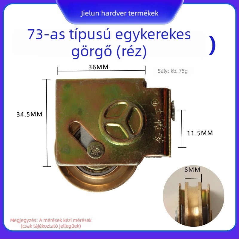 Mercedes King Vintage 73 csúszó ajtó- és ablak görgők csapágyakkal, halk vas kerekek, tartós rézkerekek