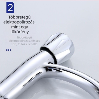 Alá helyezett mosdó csap kerámiás korong szeleppel, egynyílású, felnyitható, ABS test, hideg víz ellátás