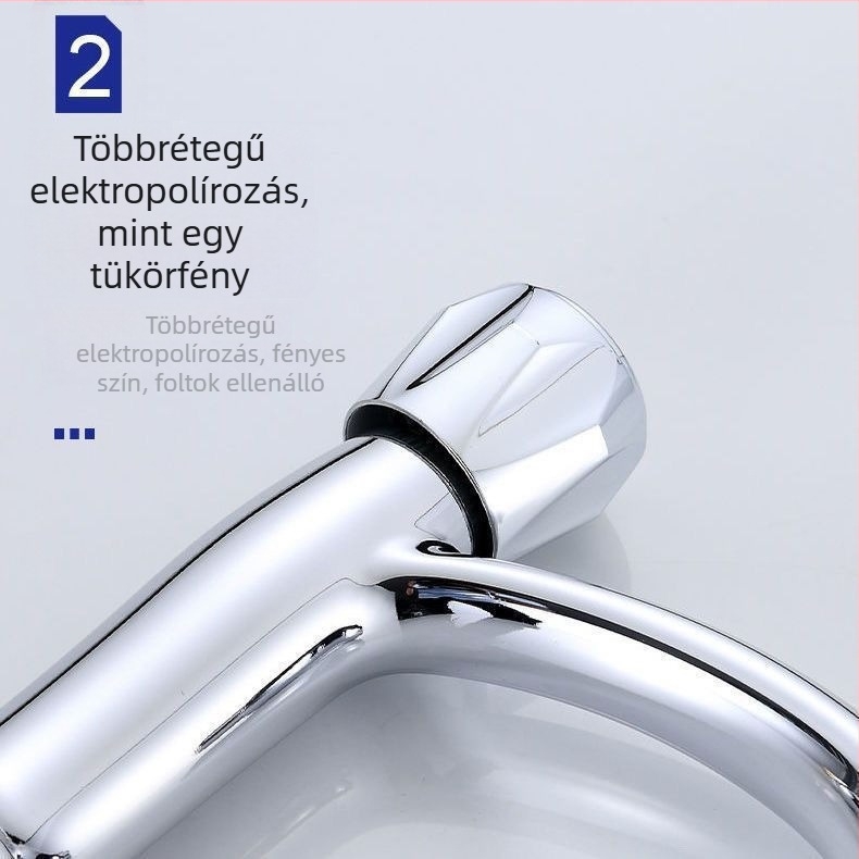 Alá helyezett mosdó csap kerámiás korong szeleppel, egynyílású, felnyitható, ABS test, hideg víz ellátás