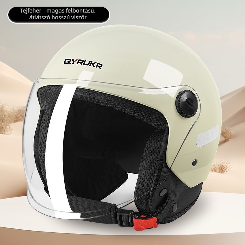 Fél sisak motorkerékpárhoz - ABS anyag, univerzális alkalmazás, téli használat, Gb811-2022b tanúsítvány