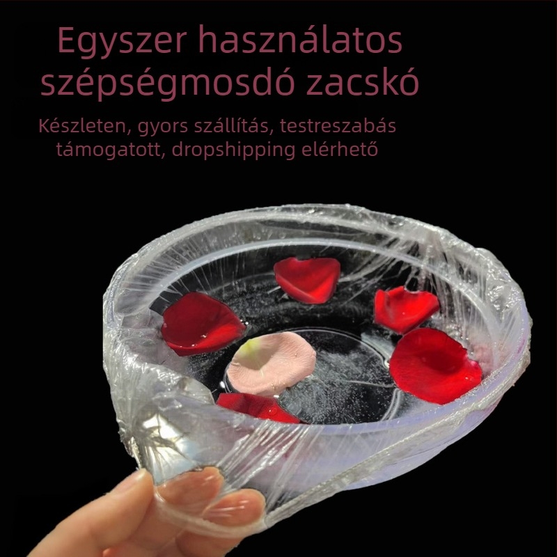 Egyszer használatos kozmetikai mosdóedény arcápoláshoz, koreai stílusú rugalmas fedéllel, 100 darab, kozmetikai eszközökhöz, Márka: Egyéb