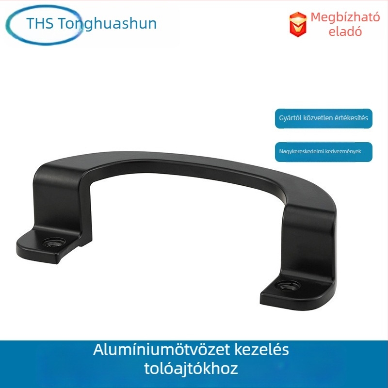 Csúszó ajtó kilincs, alumínium ötvözet, C alakú íves dizájn, modell XK6-LS-02, márka Tong Hua Shun