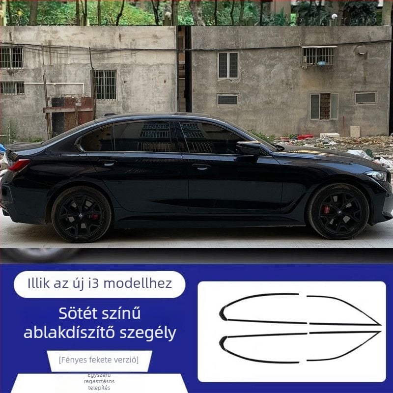 BMW iX3, 5-ös sorozat, i3, X1 ablak- és ajtóléc — rozsdamentes acél, titán felület