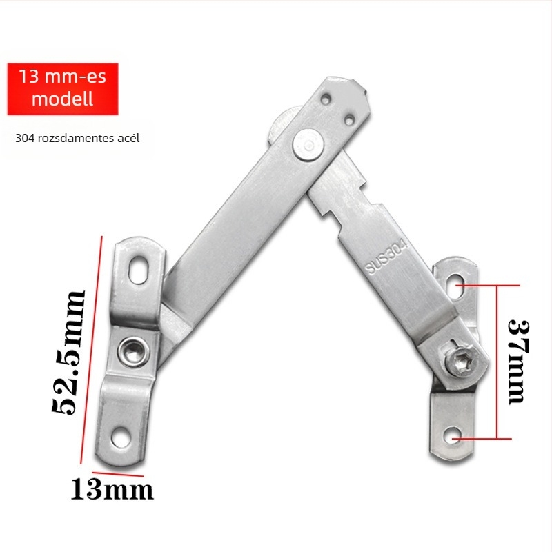 Felsőnyílású ablak korlátozó – 304 Rozsdamentes acél, szélvédő rúd, biztonsági zár, mikroventiláció